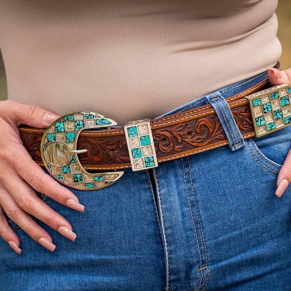 Topanga Custom Three Piece Buckle Set